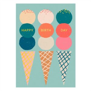 Ice Cream Happy Birthday Kaartje