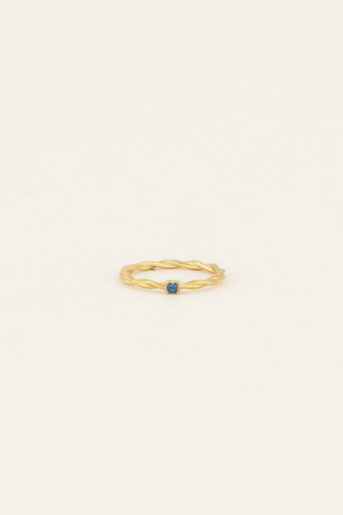 Single Ocean Blue Ring