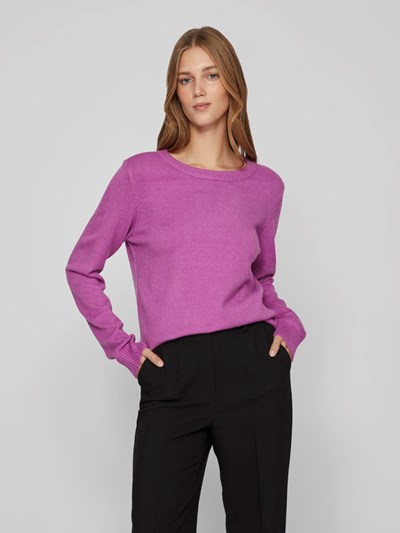 viril oneck knit top cattleya orchid