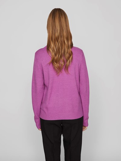 viril oneck knit top cattleya orchid