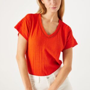 T-shirt Mandarin Red