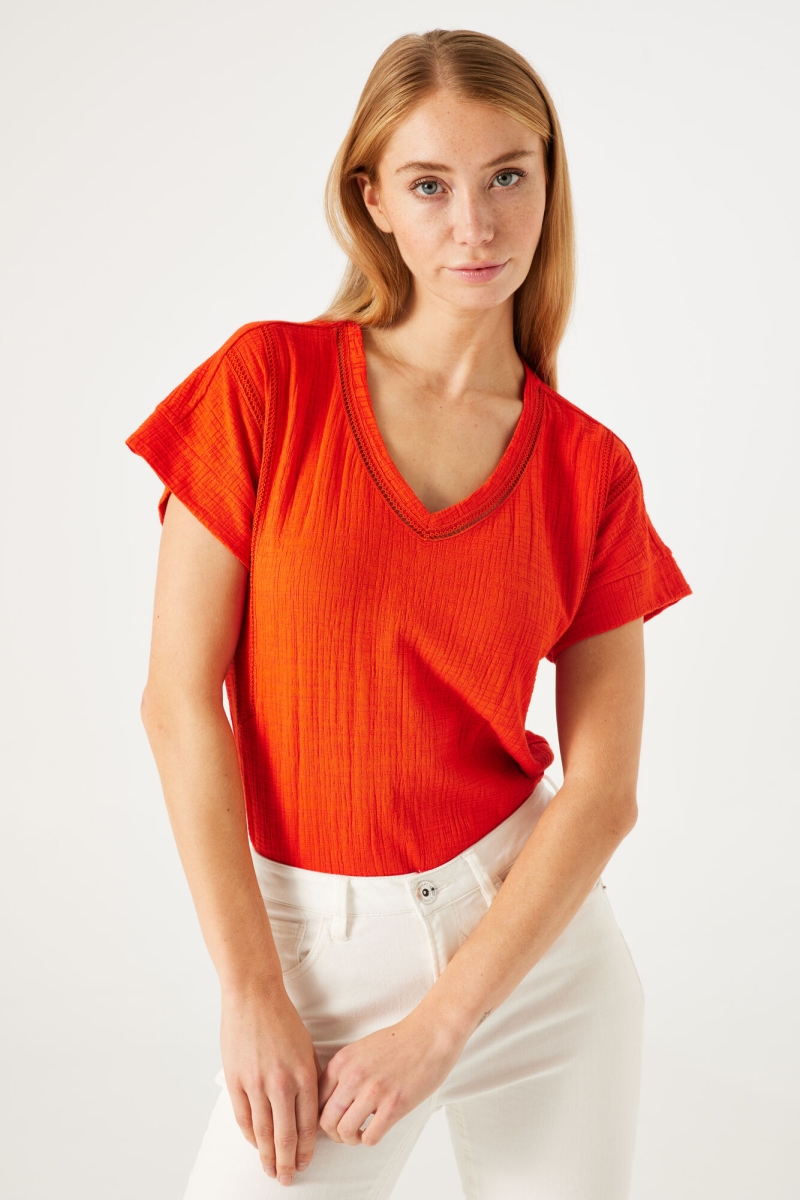 T-shirt Mandarin Red