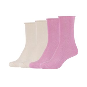 Lurex ankle socks 2 paar Lilac chiffon