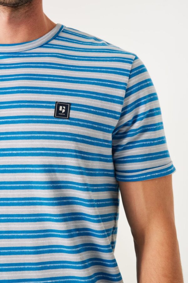 T shirt stripe dusty blue