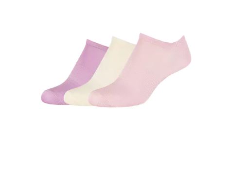 Silky shine viscose socks 3 paar Pink Lady