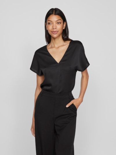 ViEllette V-neck ss Top black