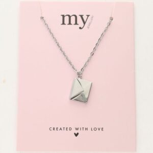 Ketting met envelop ZILVER