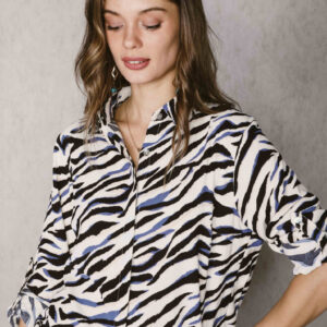 blouse met zebraprint