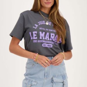 Donkergrijze t-shirt Le Marais