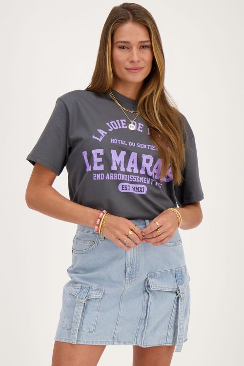 Donkergrijze t-shirt Le Marais