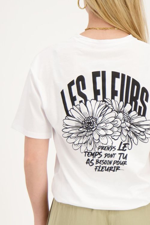 Wit t-shirt les fleurs