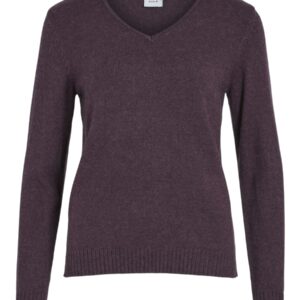 VIRIL V-NECK KNIT TOP Plum Perfect