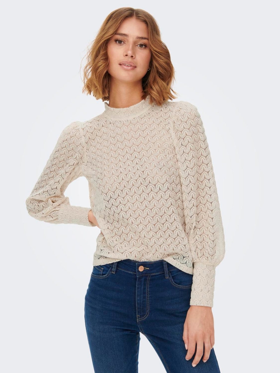 jdyavery lace top sandshell