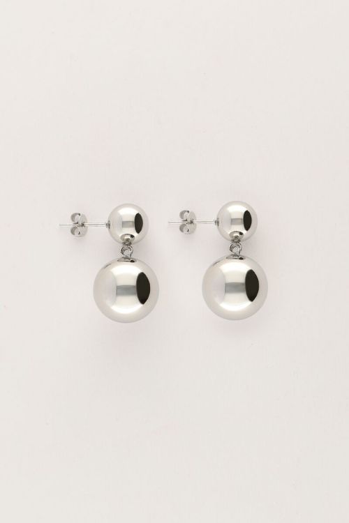 Studs met bubbels ZILVER