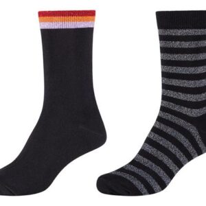 2 paar lurex socks Black