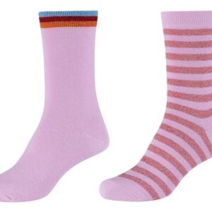 2 paar lurex socks Lavender