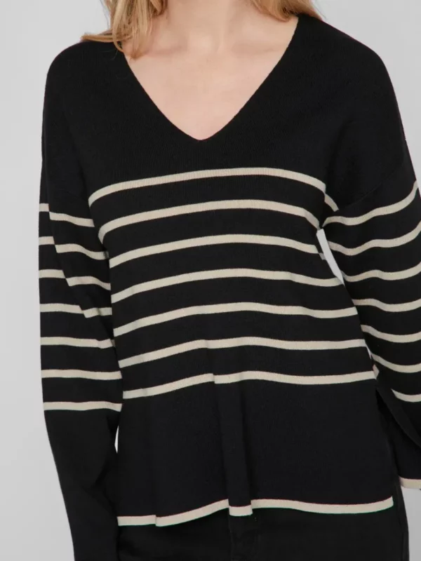 VIOSTRIA V-NECK L/S REV TOP