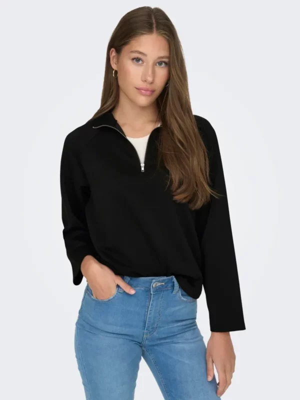 Jdyeldora zip sweat black