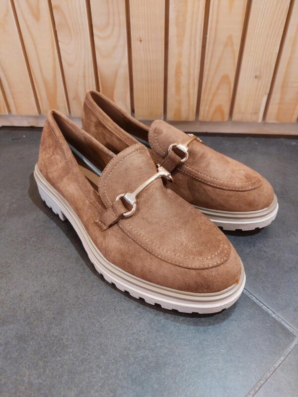 loafers camel suedine