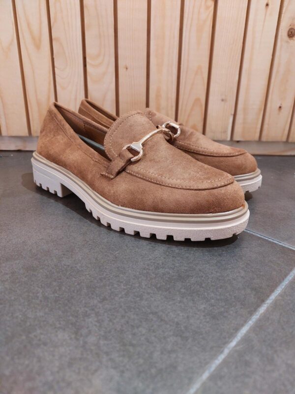 loafers camel suedine