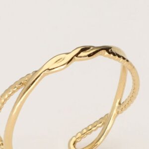 Vintage ring twisted GOUD