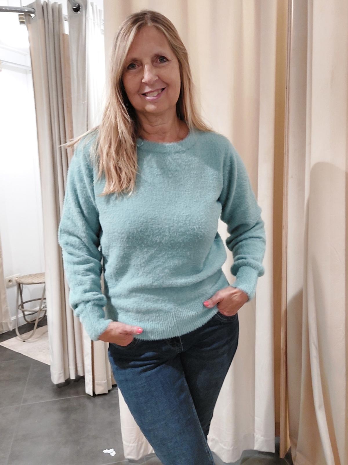 Bodi fluffy sweater mint