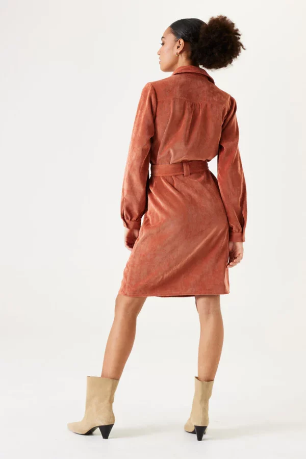 Cordury dress apricot brandy