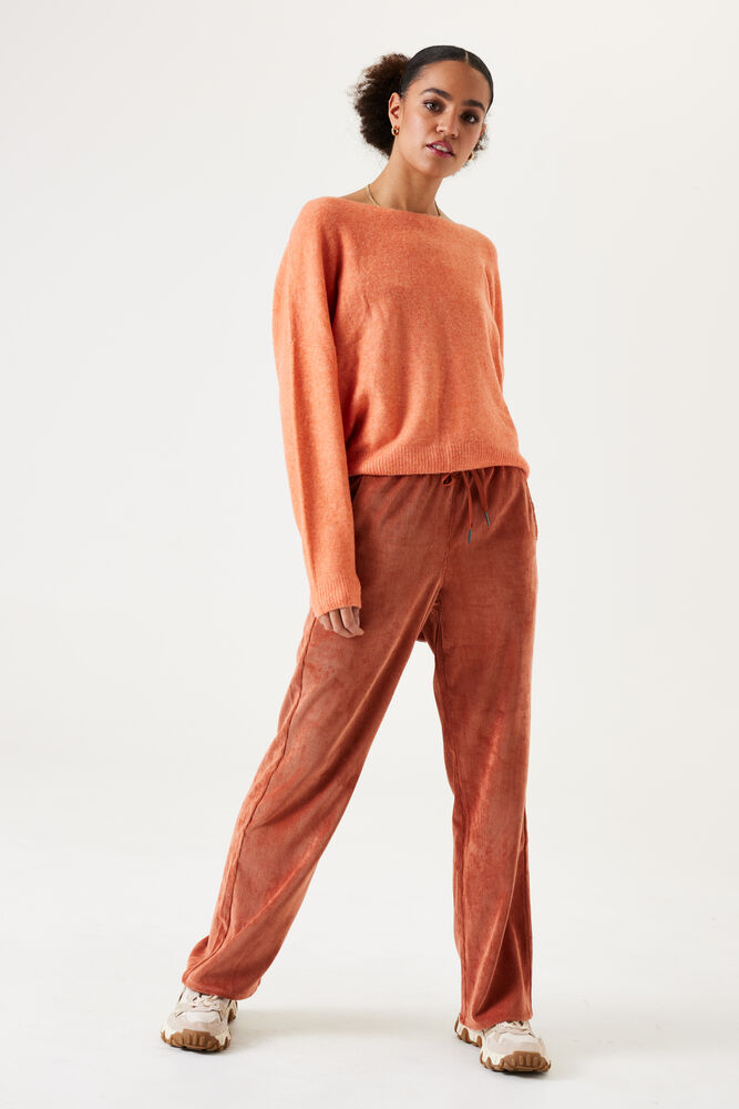 oranje corduroy broek apricot brandy