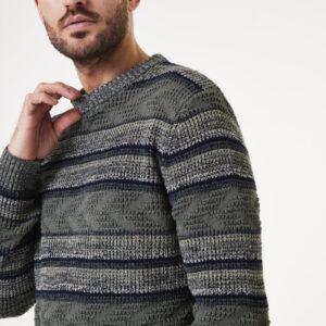 Pullover Sage Green stripe