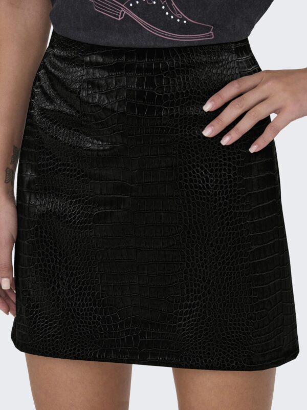 Jdyalma pu croco skirt black