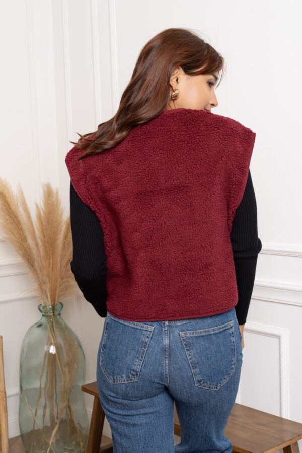 Teddy gilet bordeaux