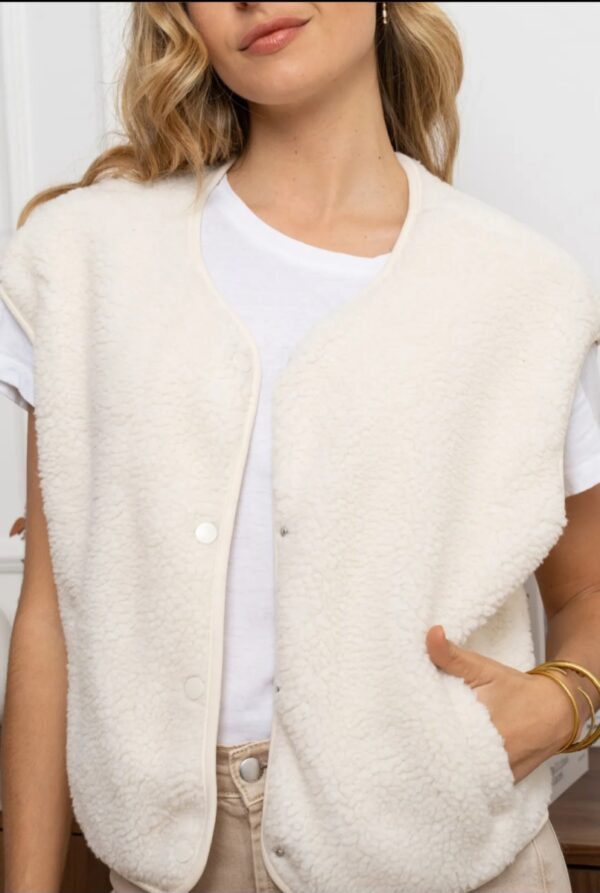 Teddy gilet beige