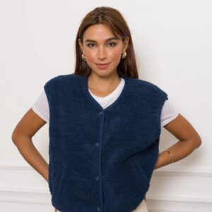 Teddy gilet marine