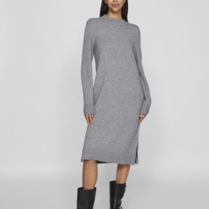 Viril Crew Neck dress medium grey