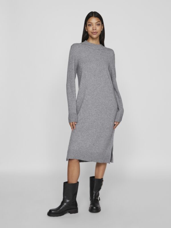 Viril Crew Neck dress medium grey