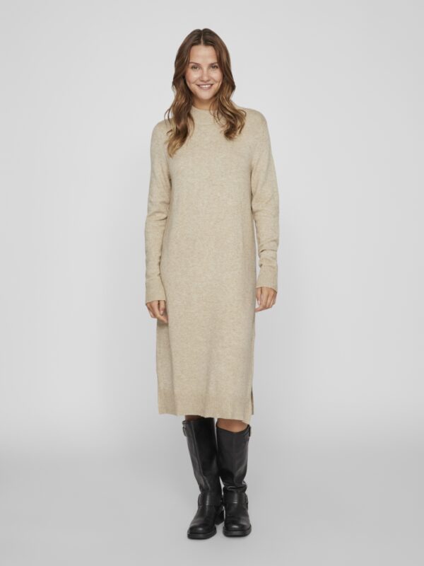 Viril Crew Neck dress natural Melange