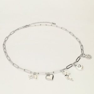 Bedel ketting vallende ster ZILVER