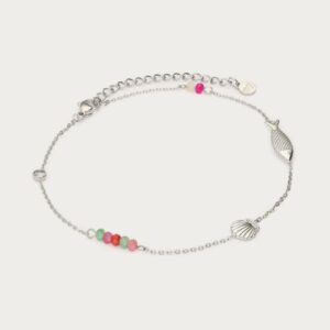 Enkelbandje met ocean bedels ZILVER