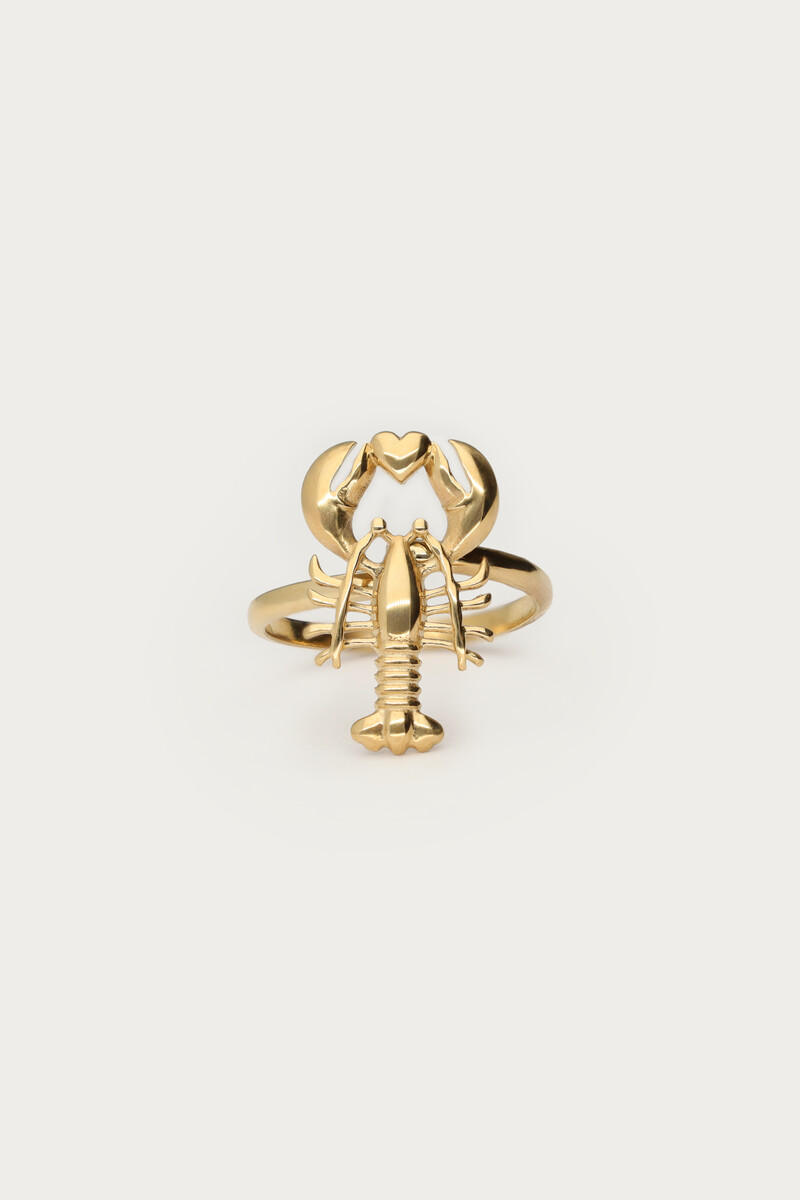 Mer ring met kreeft GOUD