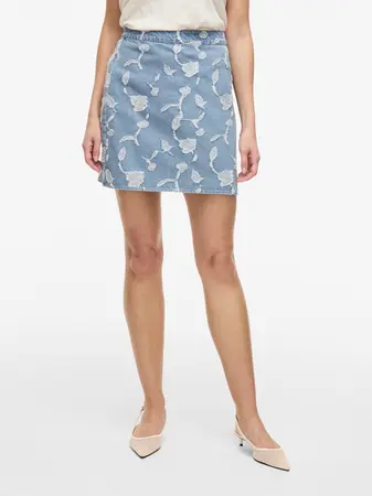 ViIanais jacquard denim skirt