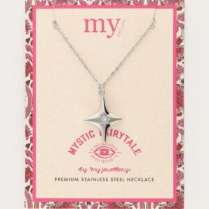 Mystic lange ketting met poolster ZILVER