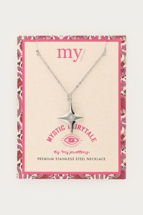 Mystic lange ketting met poolster ZILVER