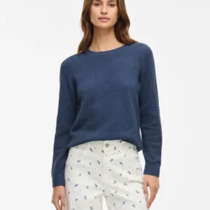 VIDALO O-NECK L/S knit Vintage Indigo
