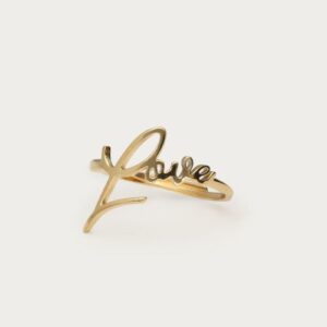 Bold ring love GOUD