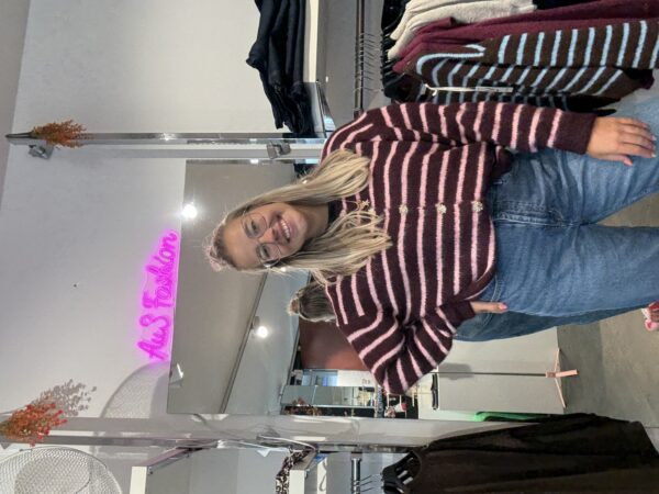 Cleo striped knitted cardigan (2 kleuren)