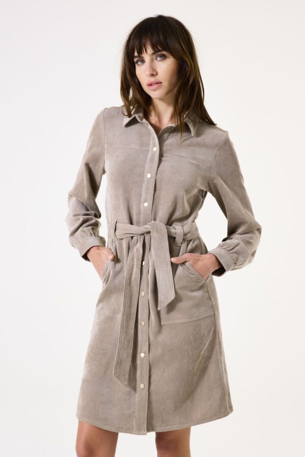 Dress taupe velours