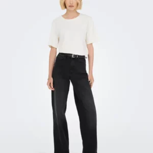 jdyfelina hw wide pant black denim L32