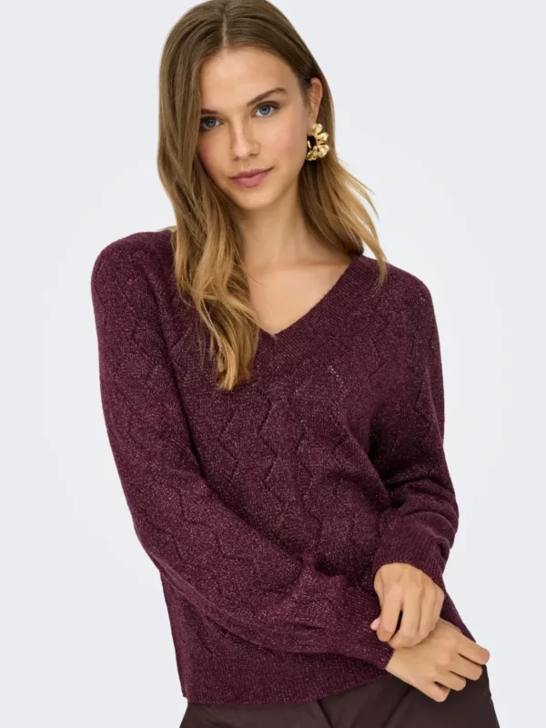 JdyAspen V-neck pullover Fig