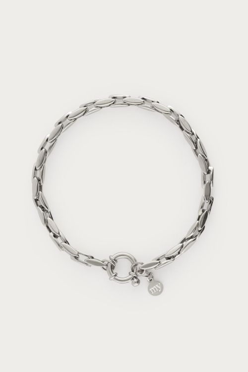 Midnight armband met slot ZILVER