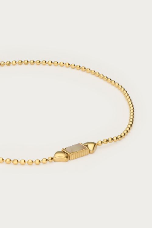 Armband met peachsteen GOUD
